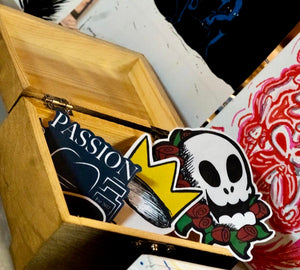 Gold painted chest